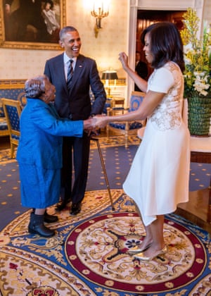 Feb 2016 Watching the first lady dance with 106-year-old Virginia McLaurin in the Blue Room of the White House