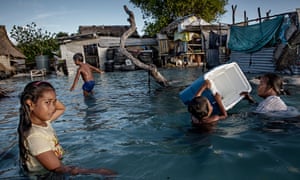 Part of the village Eita in Kiribati
