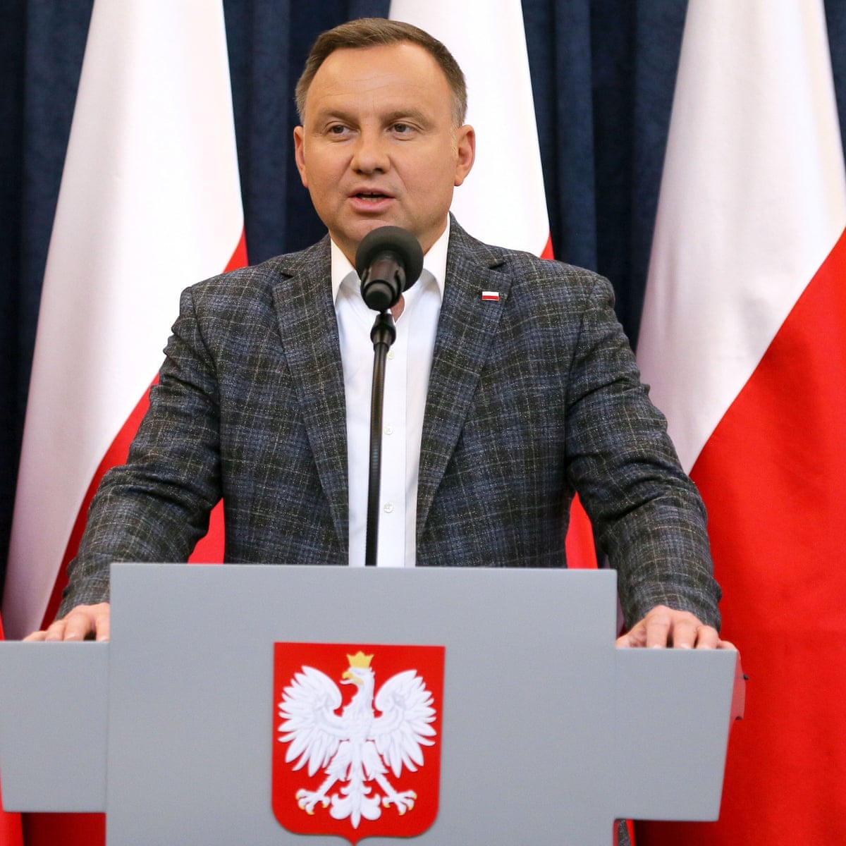 Polish president scales down homophobic rhetoric as election nears | Poland | The Guardian