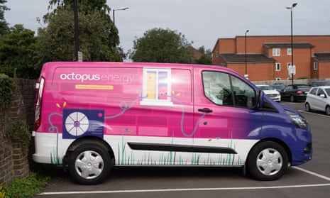 A photo of an Octopus Energy van in Slough.