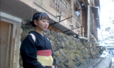 Riko Fujitani, wearing traditional Japanese costume, plays Mikoto