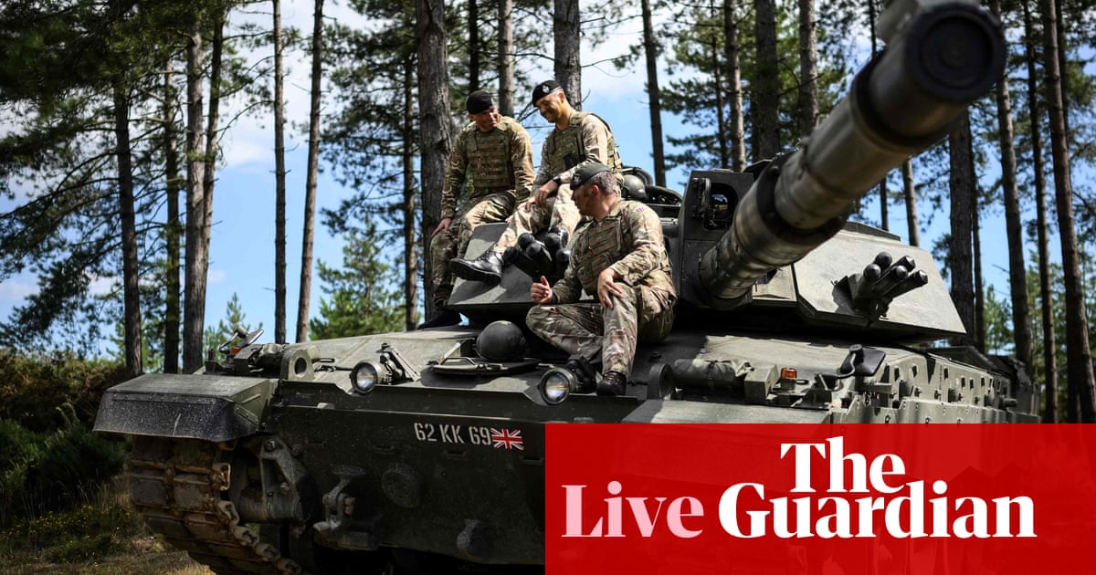 Keir Starmer to unveil strategic defence review and put UK on war-fighting readiness' politics live