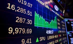 The New York Stock Exchange’s closing numbers shortly before the closing bell on Wednesday