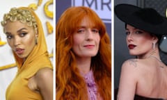 ‘It only furthers the nagging feeling that as a female artist your music and art isn’t taken as seriously’ … (L-R) FKA twigs, Florence Welch and Halsey.