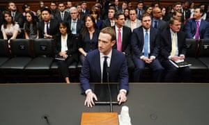 Facebook CEO Mark Zuckerburg in Capitol Hill