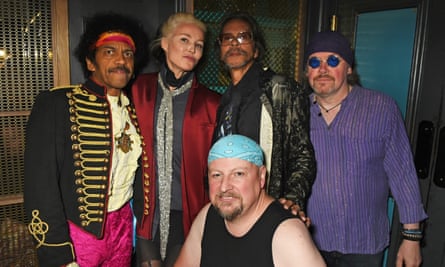 Left to right, John Campbell, Daphne Guinness, Leon Hendrix, Mark Arnold and Kevin O’Grady at the Scotch of St James.