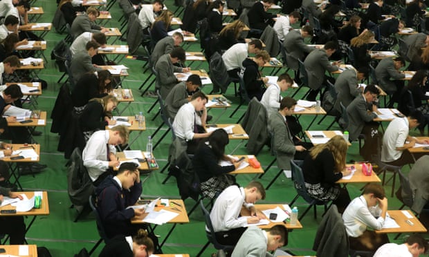 Students sit their mock GCSE exams