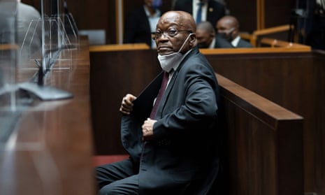 Jacob Zuma in court in October