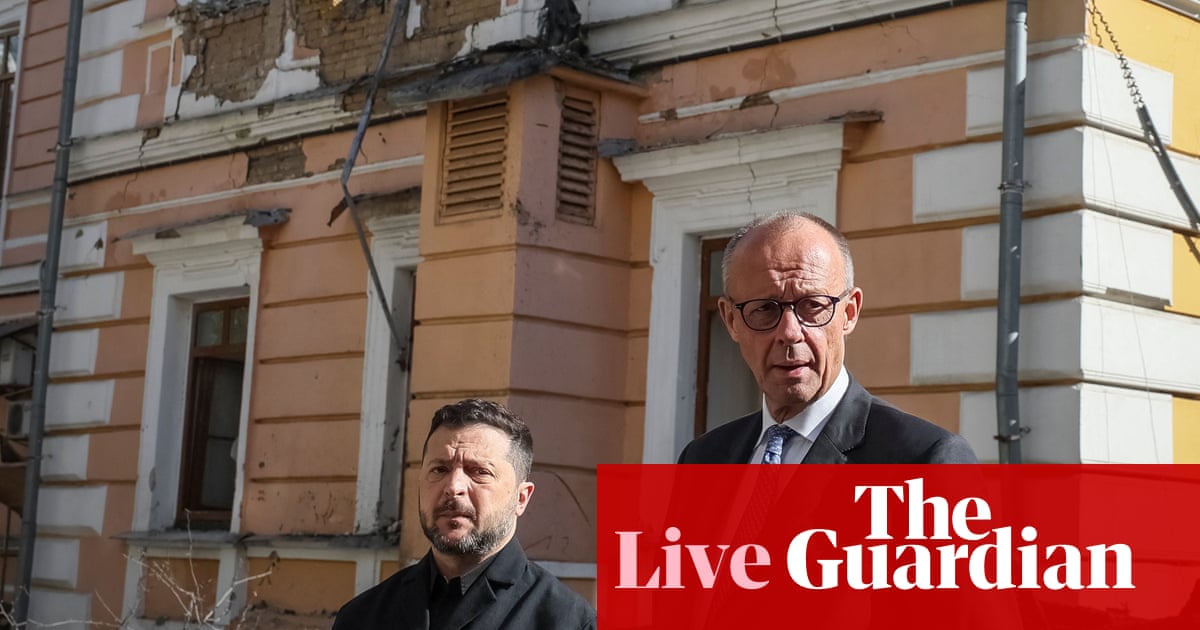 Merz arrives in Kyiv on unannounced visit as Russian strike hits North Bridge