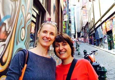 Rayya Elias (on right) and Elizabeth Gilbert in Melbourne, Australia, in 2013