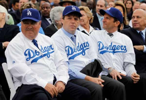 Dodgers owners Robert L Patton Jr, Todd Boehly and Peter Gruber