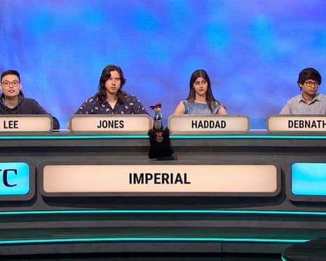 The Imperial College London team on University Challenge