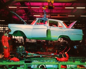 Assembly of an Opel Record, General Motors, Biel, Switzerland, 1961
This image was taken with six flash-lights and coloured foils.