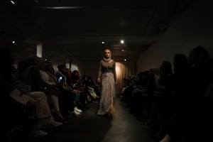 A model wears Youmsara on the modest runway