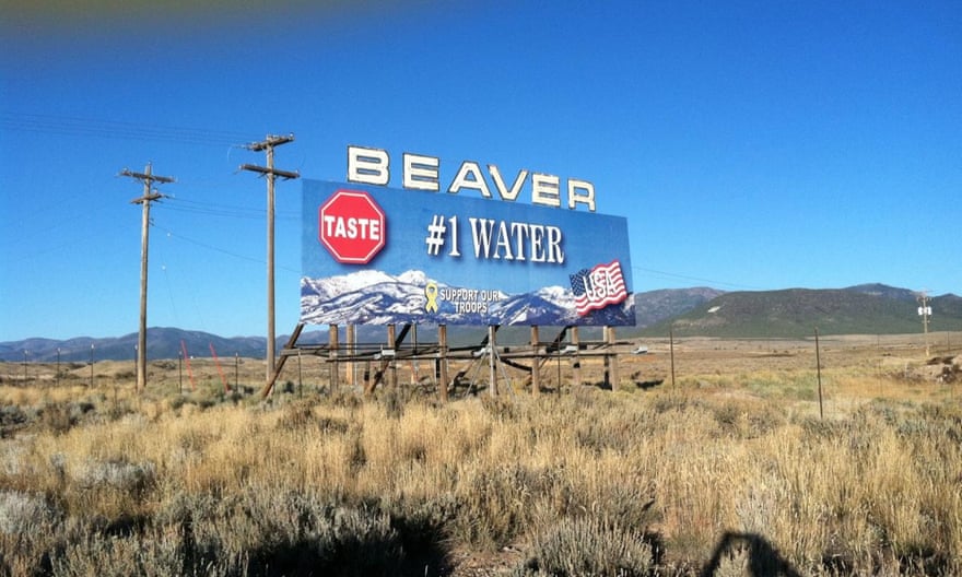 A sign on the side of a road in Beaver county reads “Beaver #1 water”.