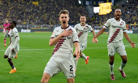 European football: Leverkusen remain unbeaten after 97th-minute equaliser