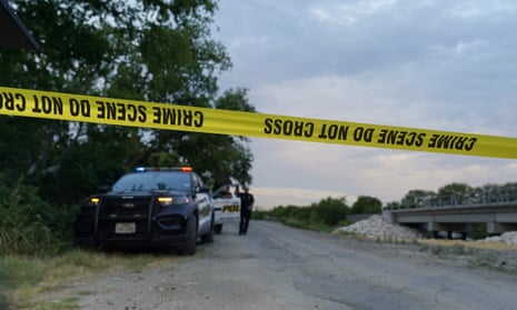 The scene in Texas where the bodies were discovered.