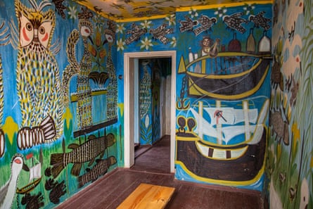 Inside the home of Ukrainian artist Polina Rayko in Oleshky, Kherson