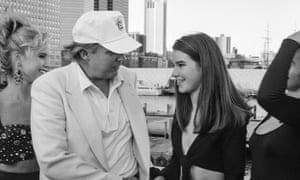 Donald Trump with contestants in 1991’s Elite Look of the Year, the year he was a judge