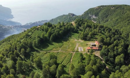 Aerial view of Santa Maria dei Monti hut