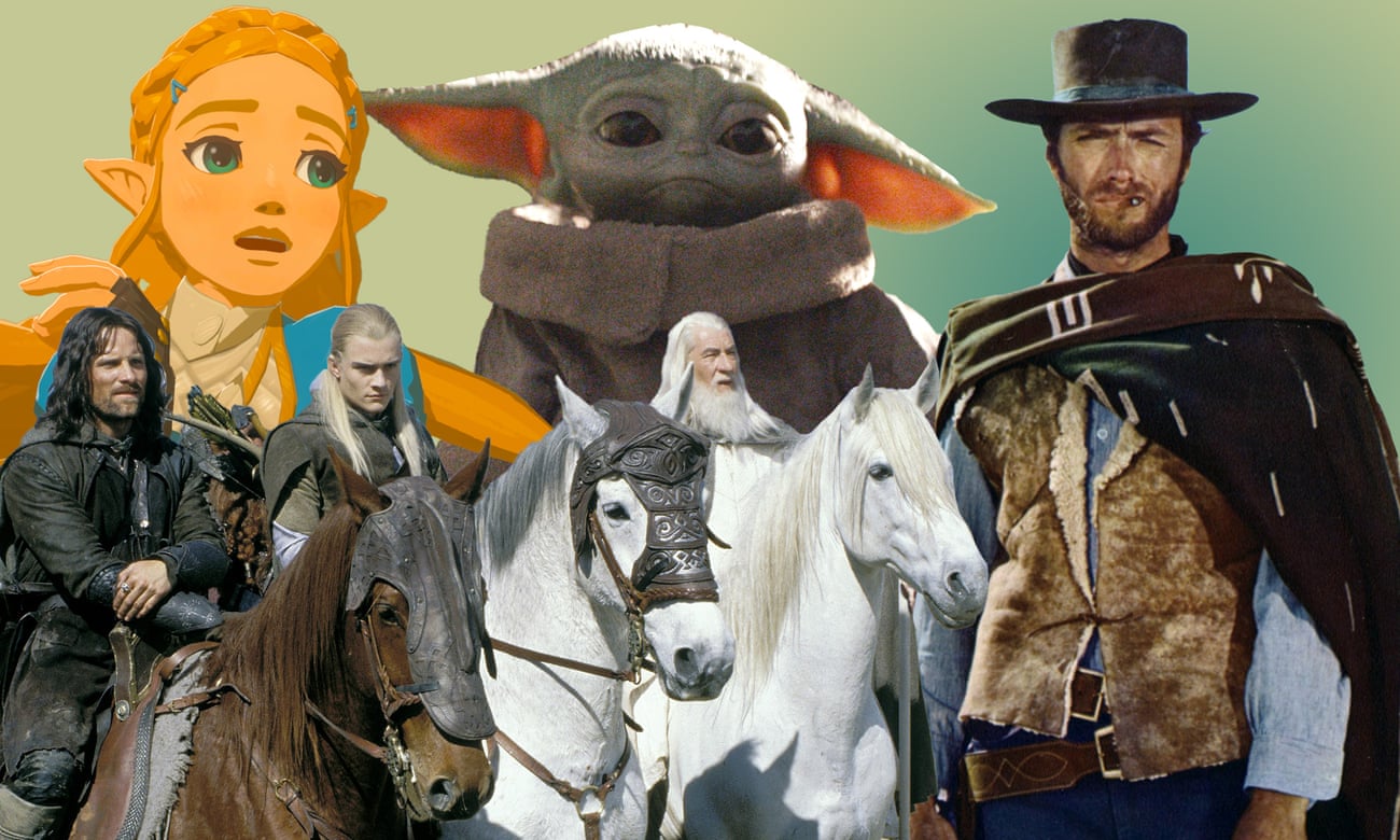 Composite of Yoda, Zelda, LOTR, Clint Eastwood