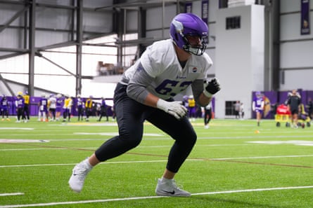 Maximilian Pircher on the practice squad at the Minnesota Vikings.