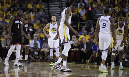 Warriors Kevin Durant To Miss Rest Of Rockets Series With Strained Calf Nba The Guardian
