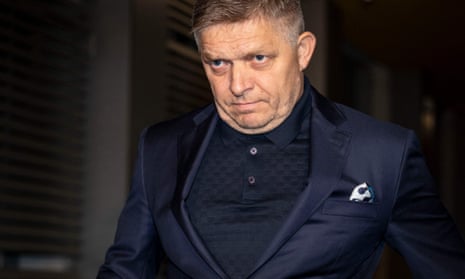 Leader of Direction - Social Democracy (Smer - SD) party Robert Fico arrives to the party headquarters in Bratislava following general elections in Slovakia, on September 30, 2023. 