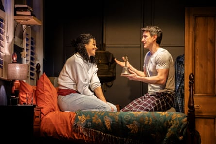Melissa James and Patrick Heusinger in Paranormal Activity at the Ambassadors Theatre, London