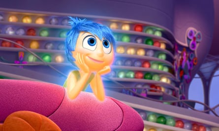 Cartoon character smiles dreamily
