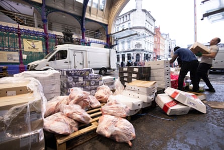 Workers at Smithfield market in London