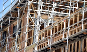 Building with scaffolding