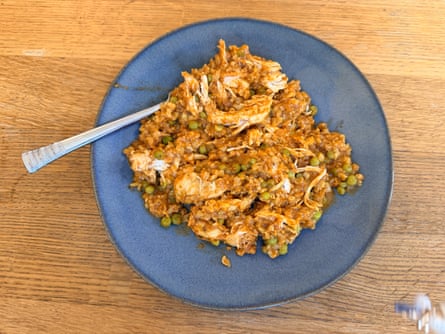 crispy chicken plated on kitchen table