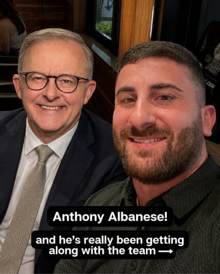 Julian Fayad with the PM in his AI-generated post