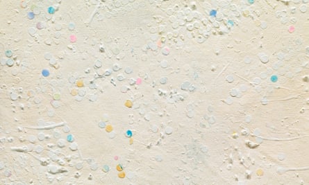 Detail of Howardena Pindell’s Untitled, 1974–75.