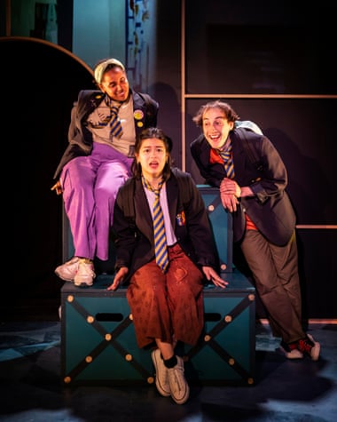 Dreamlike … (from left) Maya Manuel, Joy Tan and Conor Joseph in A-Typical Rainbow at the Turbine theatre.