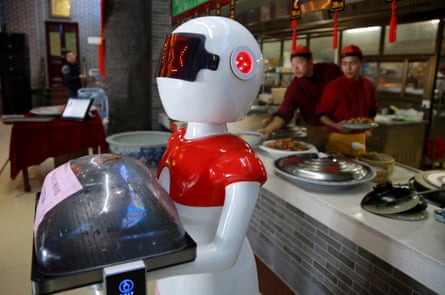 A robot waiter in Sanmenxia, Henan province.