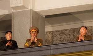 Kim Jong-un with his father, Kim Jong-il