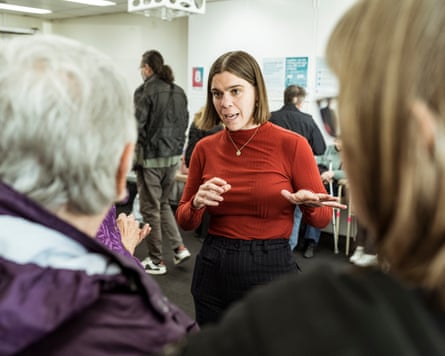Labor candidate for Richmond, Sarah McKenzie speaking to