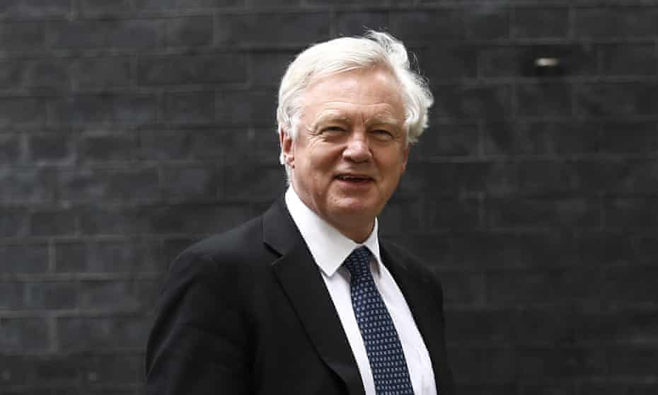 The Brexit secretary, David Davis, leaving 10 Downing Street on Thursday