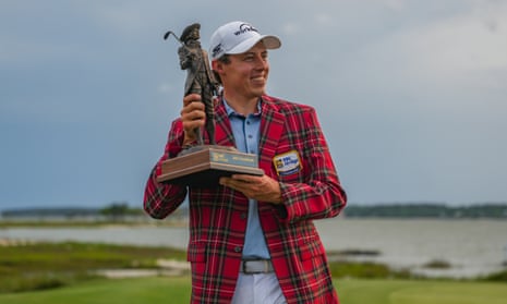 Matthew Fitzpatrick with the trophy at Harbour Town, a place he visited often on family holidays.