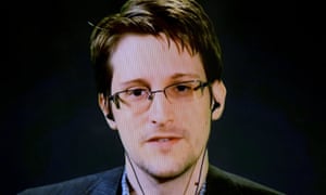 American whistleblower Snowden via video link from Moscow regarding International Treaty on the Right to Privacy, Protection Against Improper Surveillance and Protection of Whistleblowers in New York<br>American whistleblower Edward Snowden delivers remarks via video link from Moscow to attendees at a discussion regarding an International Treaty on the Right to Privacy, Protection Against Improper Surveillance and Protection of Whistleblowers in Manhattan, New York September 24, 2015. The event, hosted by global advocacy group Avaaz, was held to coincide with the United Nations General Assembly. REUTERS/Andrew Kelly
