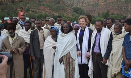 Mary Robinson at the Trócaire project in Adigrat in north Ethiopia