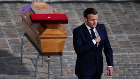'The face of the republic': Macron pays tribute to killed teacher Samuel Paty – video