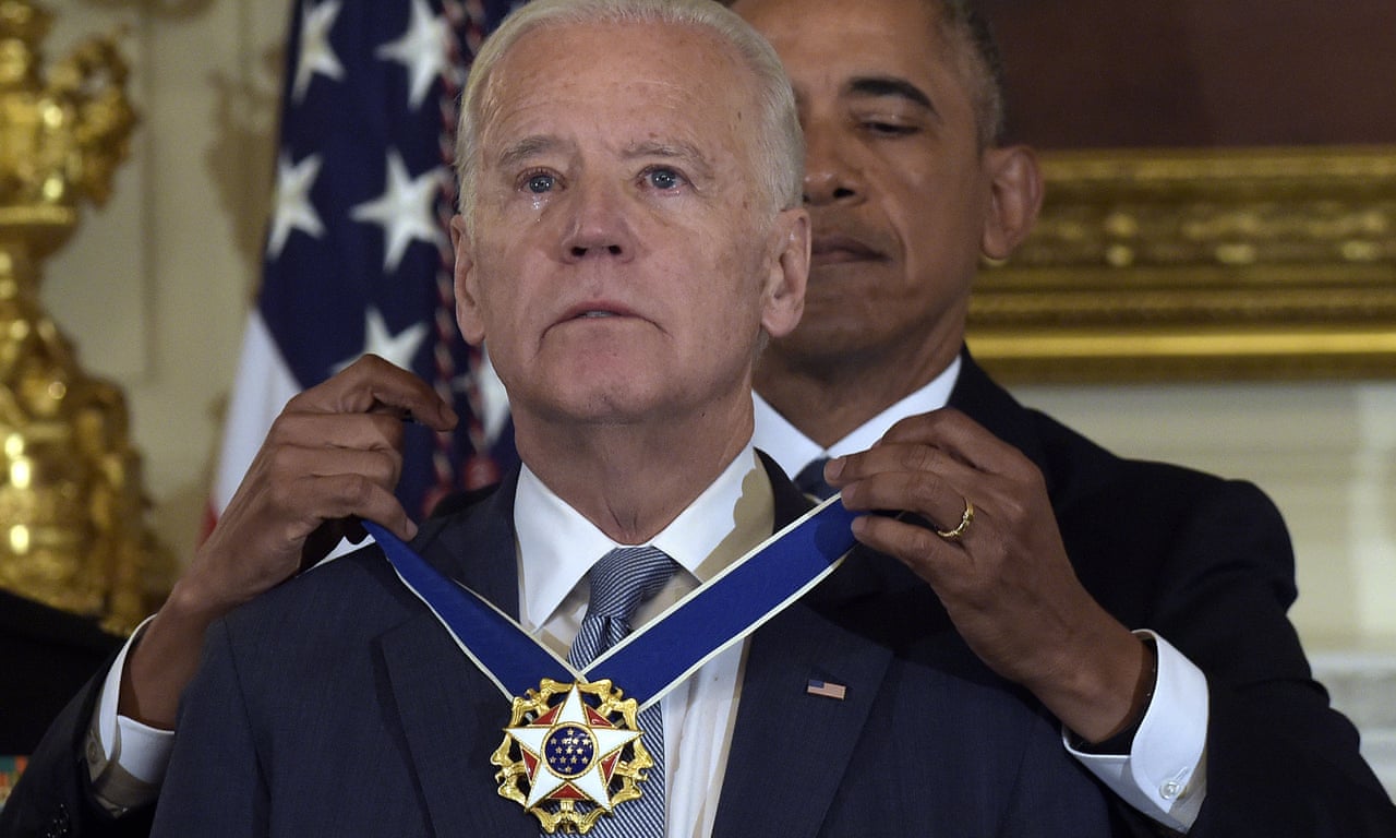 Joe Biden Surprised With Presidential Medal Of Freedom Video Us News The Guardian