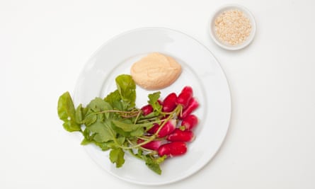 ‘Salt and smoke and fishy oils’: radishes and cod’s roe.