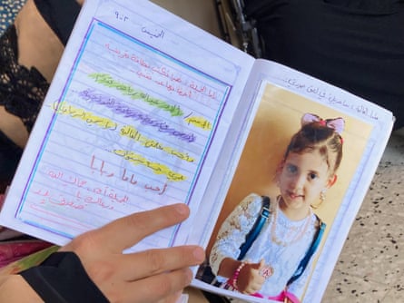 Handwriting and a photo of Alaa