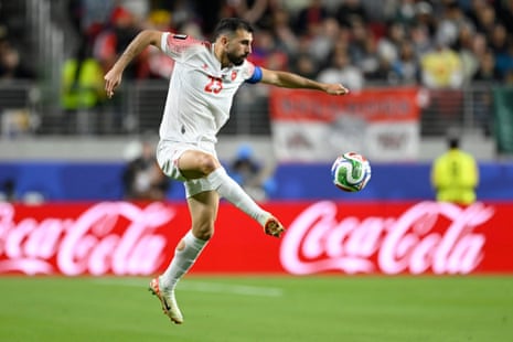 Jordan's Ehsan Haddad (23) controls the ball