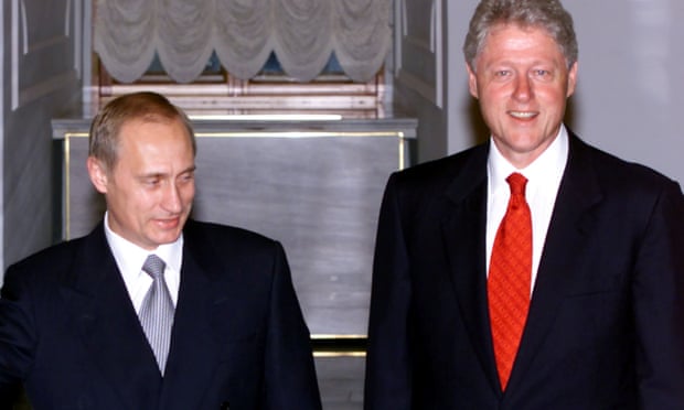 Putin and Clinton at the Kremlin, 2000.