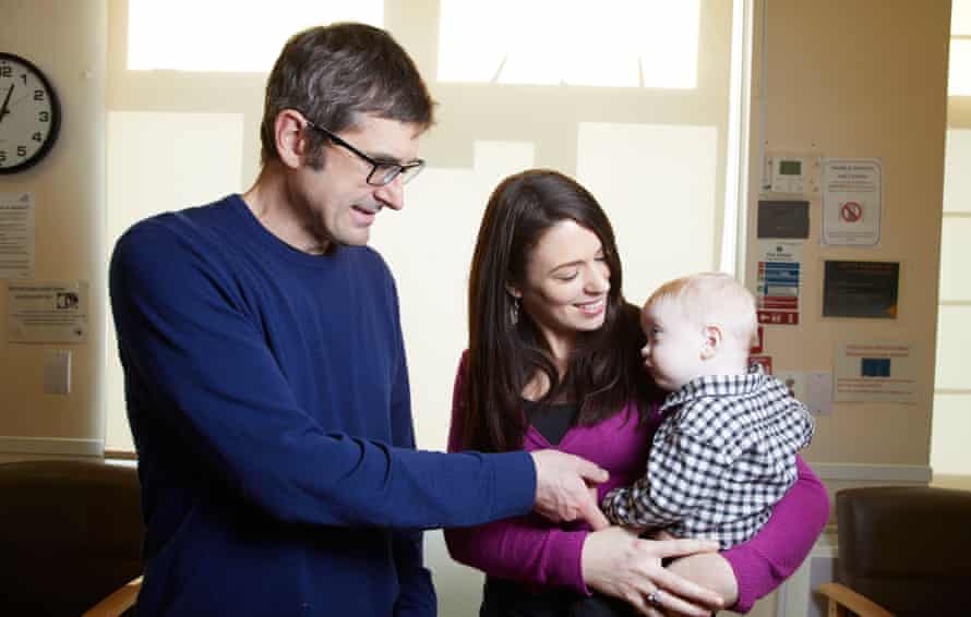 Louis Theroux with new mother Catherine and her son Jake.